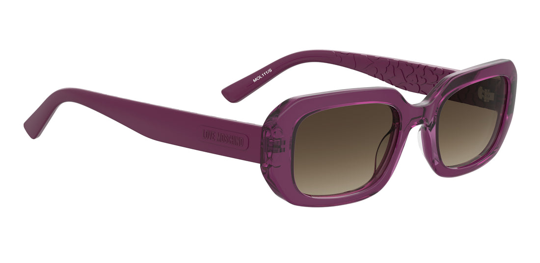 Lunettes de soleil moschino love mol111/s 35j ha rosa rectangular femenino taille 53mm - Vue détaillée