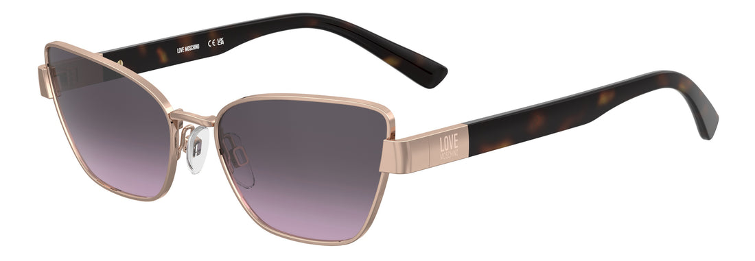 Lunettes de soleil moschino love mol108/s ddb dg dorado rectangular femenino taille 56mm - Vue principale