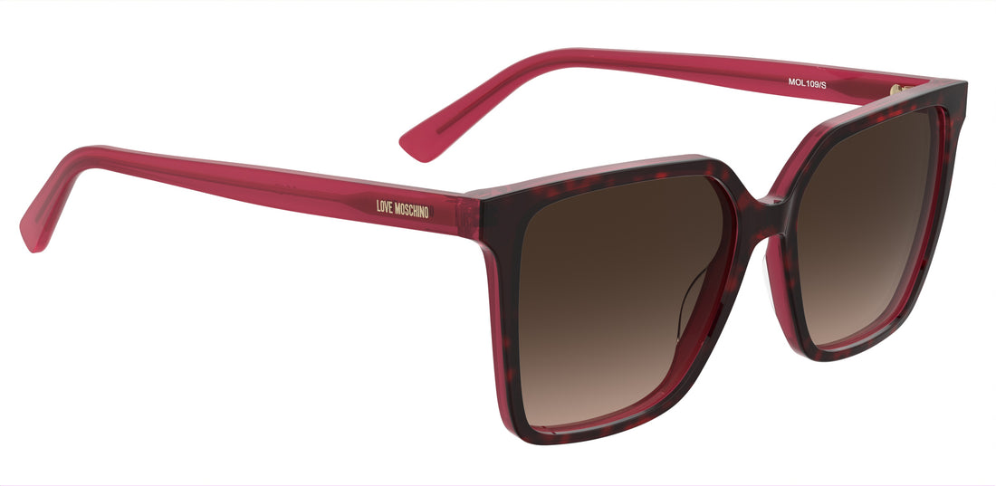 Lunettes de soleil moschino love mol109/s o63 ha havana square femenino taille 55mm - Vue détaillée