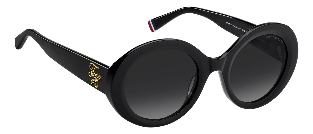 Sonnenbrillen tommy hilfiger th 2403/s 807 9o negro round femenino größe 52mm - Detailansicht