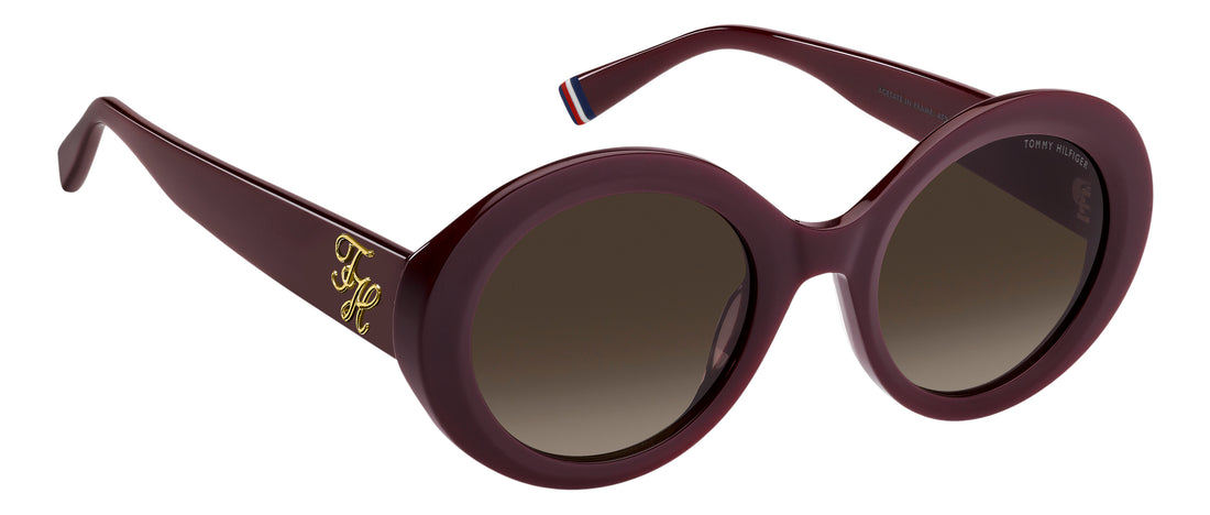 Sonnenbrillen tommy hilfiger th 2403/s lhf ha burdeos round femenino größe 52mm - Detailansicht