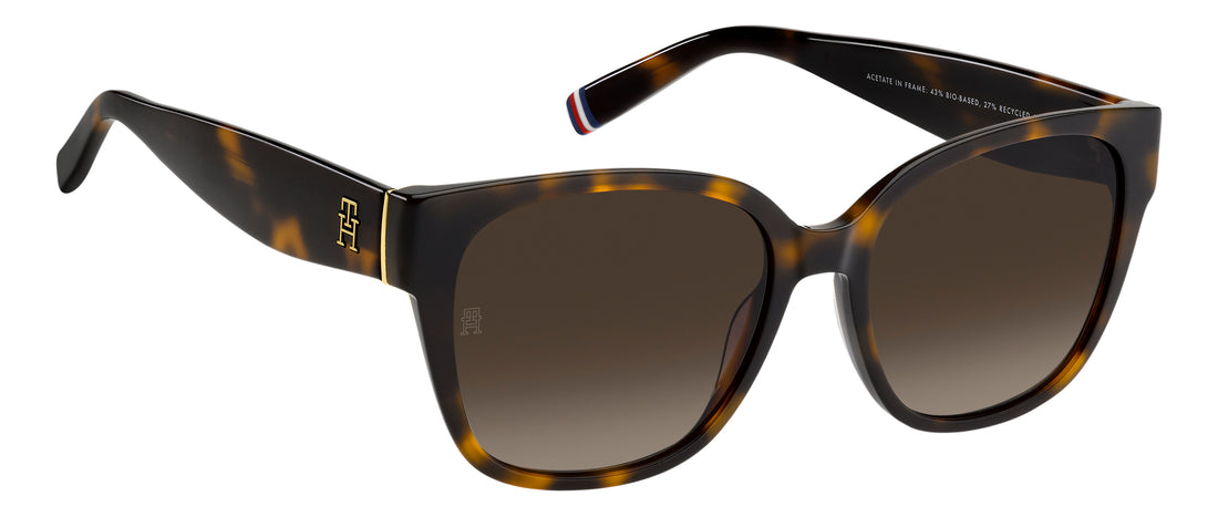 Sonnenbrillen tommy hilfiger th 2398/s 05l ha havana square femenino größe 55mm - Detailansicht