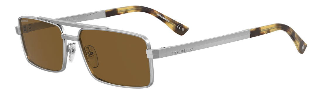 Sonnenbrillen dsquared2 d2 0213/s 010 70 plateado rectangular masculino größe 59mm - Hauptansicht