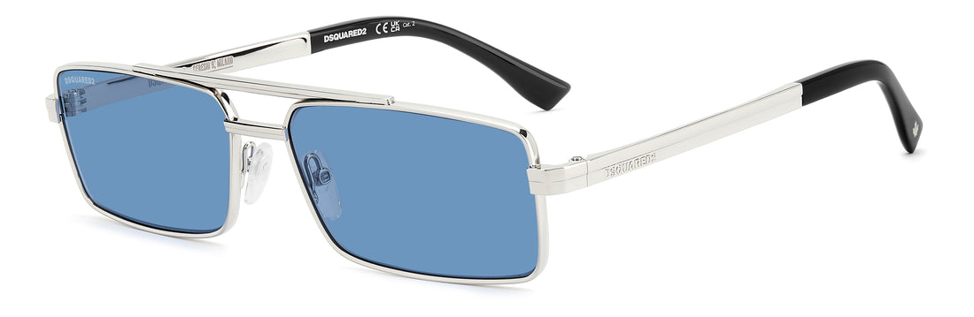 Sonnenbrillen dsquared2 d2 0213/s 010 ku plateado rectangular masculino größe 59mm - Hauptansicht