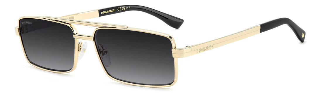 Sonnenbrillen dsquared2 d2 0213/s j5g 9o dorado rectangular masculino größe 59mm - Hauptansicht