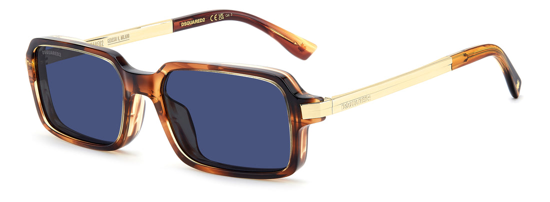 Sonnenbrillen dsquared2 d2 0214/g/s ex4 ku marron rectangular masculino größe 54mm - Hauptansicht