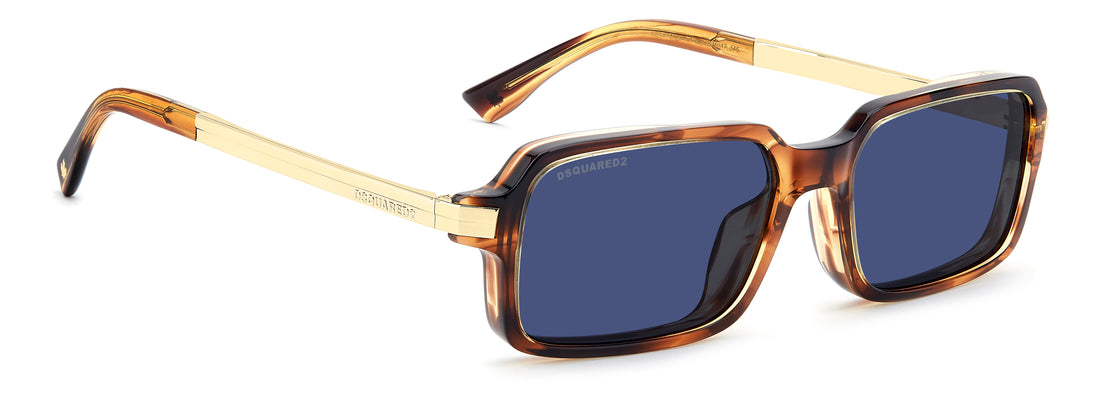 Sonnenbrillen dsquared2 d2 0214/g/s ex4 ku marron rectangular masculino größe 54mm - Detailansicht