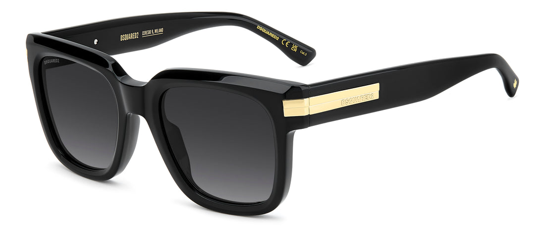 Sonnenbrillen dsquared2 d2 0219/s 807 9o negro rectangular masculino größe 52mm - Hauptansicht