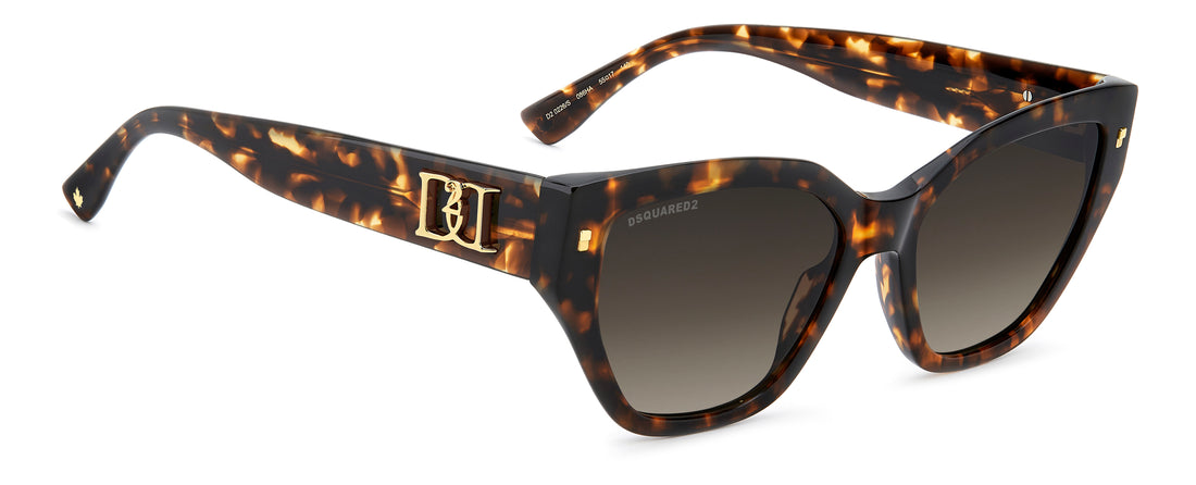 Sonnenbrillen dsquared2 d2 0226/s 086 ha havana rectangular femenino größe 55mm - Detailansicht