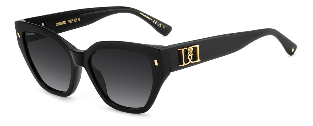 Lunettes de soleil dsquared2 d2 0226/s 807 9o negro rectangular femenino taille 55mm - Vue principale