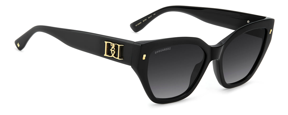 Lunettes de soleil dsquared2 d2 0226/s 807 9o negro rectangular femenino taille 55mm - Vue détaillée