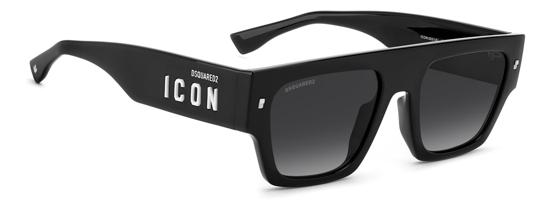Sonnenbrillen dsquared2 icon 0031/s 807 9o negro rectangular masculino größe 55mm - Detailansicht