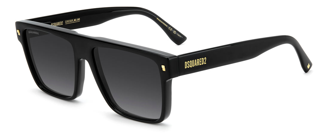 Sonnenbrillen dsquared2 d2 0222/s 807 9o negro rectangular masculino größe 57mm - Hauptansicht