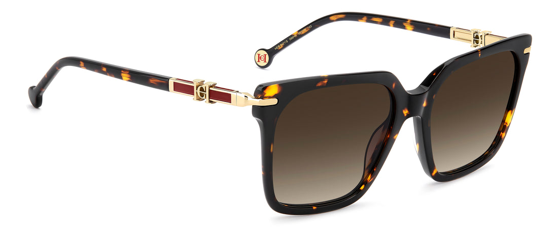 Lunettes de soleil carolina herrera her 0421/s 086 ha havana square femenino taille 56mm - Vue détaillée