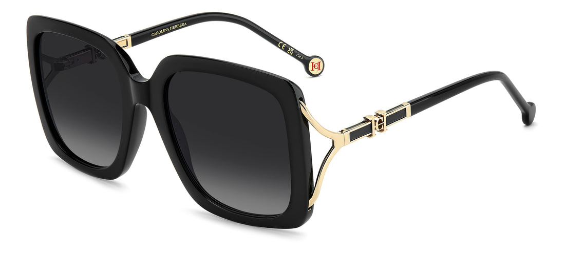 Sonnenbrillen carolina herrera her 0420/s 807 9o negro square femenino größe 56mm - Hauptansicht