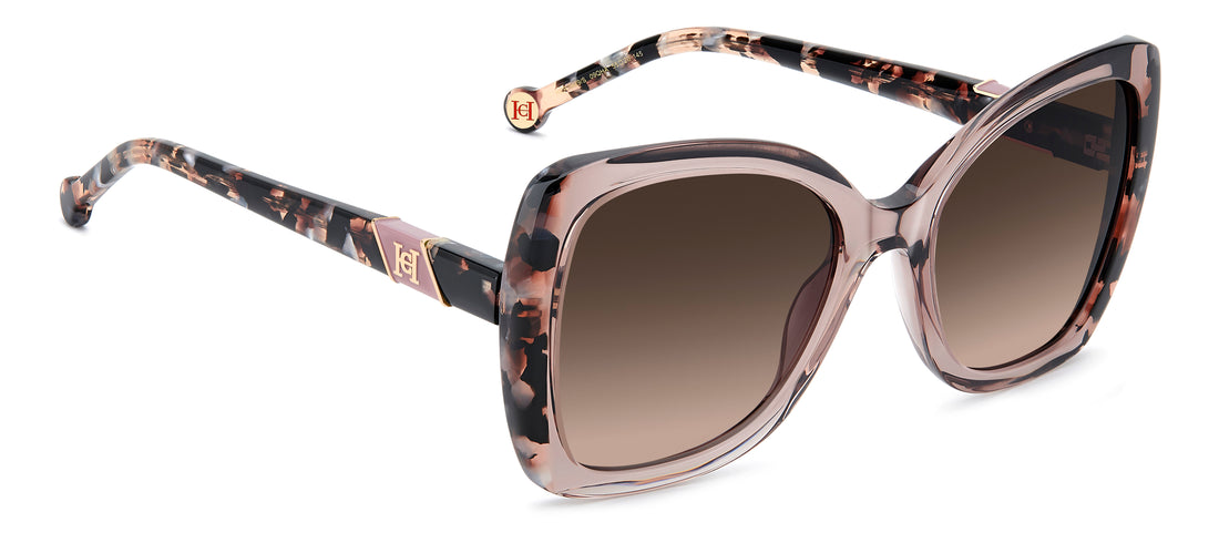 Lunettes de soleil carolina herrera her 0429/s 09q ha marron square femenino taille 55mm - Vue détaillée