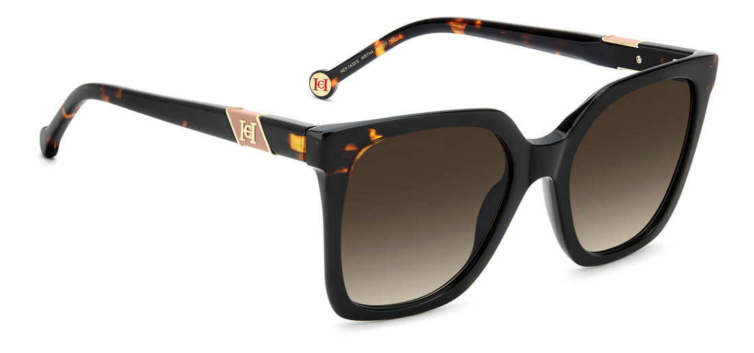 Lunettes de soleil carolina herrera her 0430/s wr7 ha negro square femenino taille 54mm - Vue détaillée
