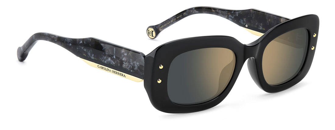 Sonnenbrillen carolina herrera her 0411/g/s 807 jo negro rectangular femenino größe 50mm - Detailansicht