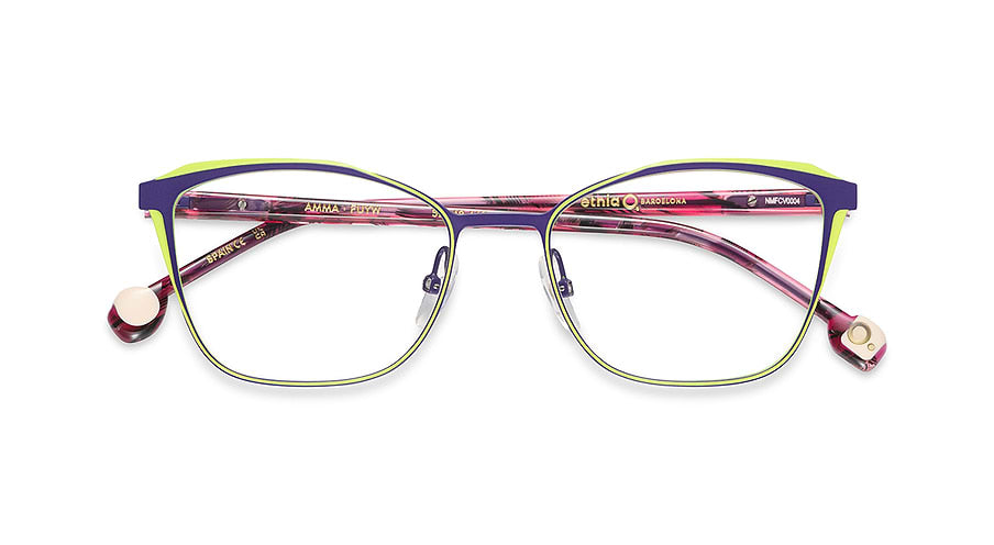 Lunettes de vue etnia barcelona amma puyw morado femenino taille 52mm - Vue détaillée