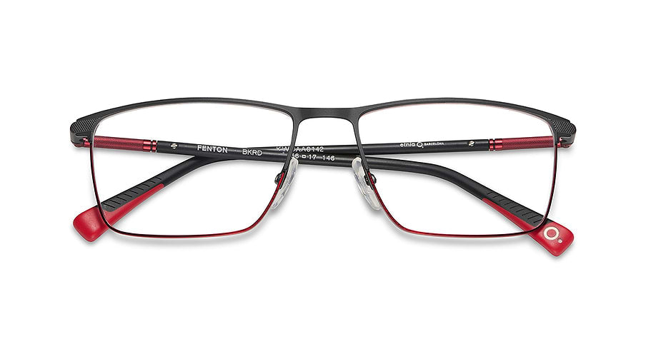 Óculos graduados etnia barcelona fenton bkrd negro masculino tamanho 60mm - Vista de detalhe