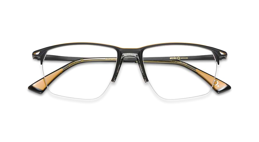 Óculos graduados etnia barcelona jarama bkyw negro masculino tamanho 55mm - Vista de detalhe