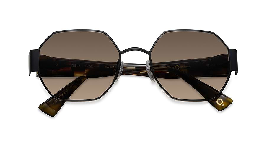 Óculos de sol etnia barcelona kelly sun bkgd negro geometric femenino tamanho 54mm - Vista de detalhe