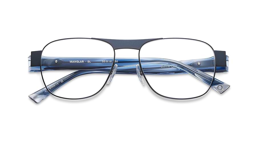 Óculos graduados etnia barcelona manglar bl azul masculino tamanho 55mm - Vista de detalhe