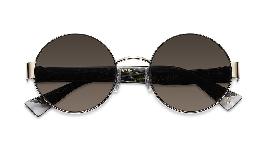 Óculos de sol etnia barcelona phoebe sun bkgd negro femenino tamanho 52mm - Vista de detalhe