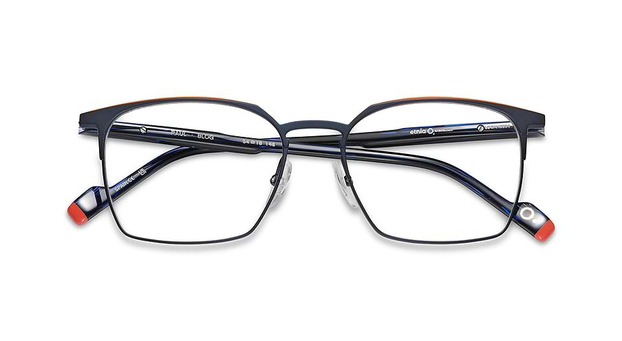 Óculos graduados etnia barcelona raul blog azul masculino tamanho 54mm - Vista de detalhe