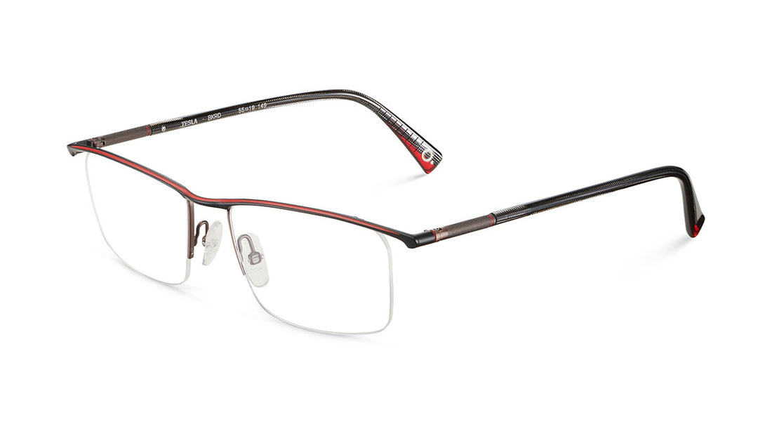 Óculos graduados etnia barcelona tesla bkrd masculino tamanho 55mm - Vista principal