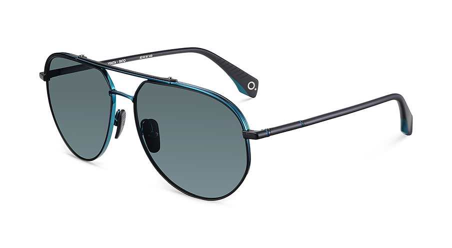 Óculos de sol etnia barcelona vinita sun bktq negro pilot masculino tamanho 62mm - Vista principal