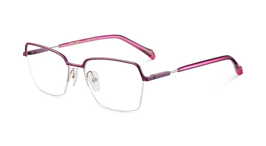 Óculos graduados etnia barcelona yoki pufu morado femenino tamanho 54mm - Vista principal