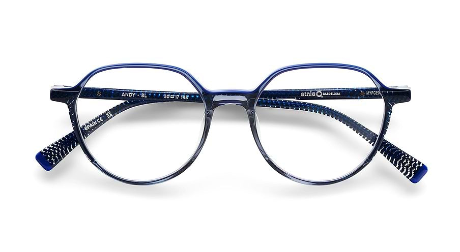 Lunettes de vue etnia barcelona andy bl azul masculino taille 50mm - Vue détaillée