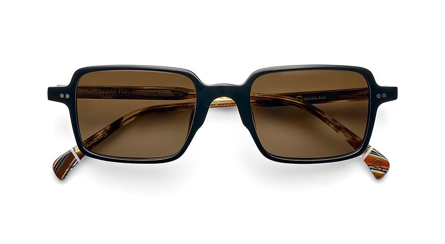 Óculos de sol etnia barcelona benirras sun bkhv negro rectangular unisex tamanho 51mm - Vista de detalhe