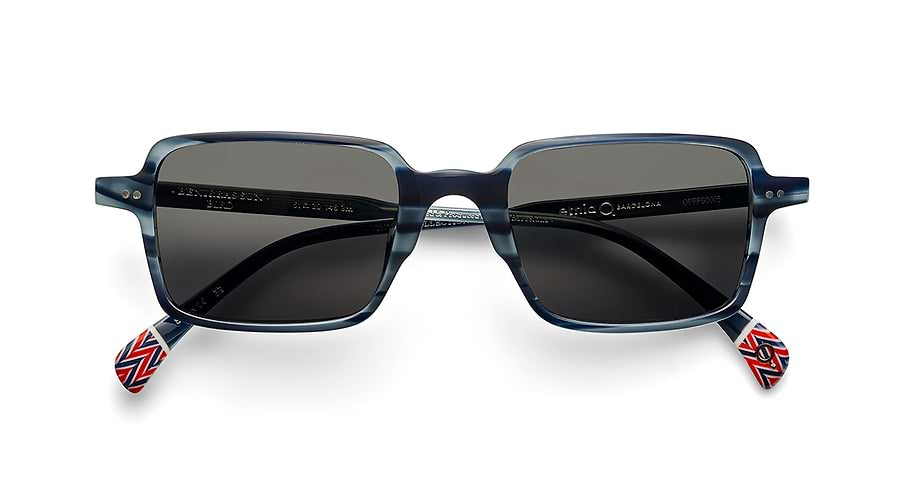 Óculos de sol etnia barcelona benirras sun blrd azul rectangular unisex tamanho 51mm - Vista de detalhe