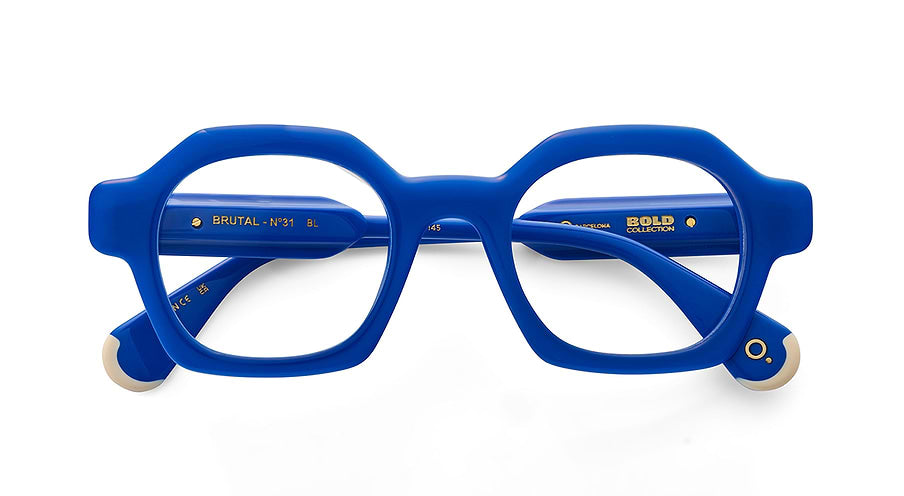 Óculos graduados etnia barcelona brutal no.31 bl azul masculino tamanho 47mm - Vista de detalhe