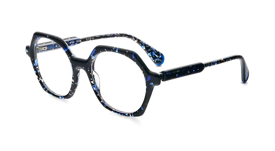 Óculos graduados etnia barcelona brutal no.32 bkdb negro unisex tamanho 52mm - Vista principal