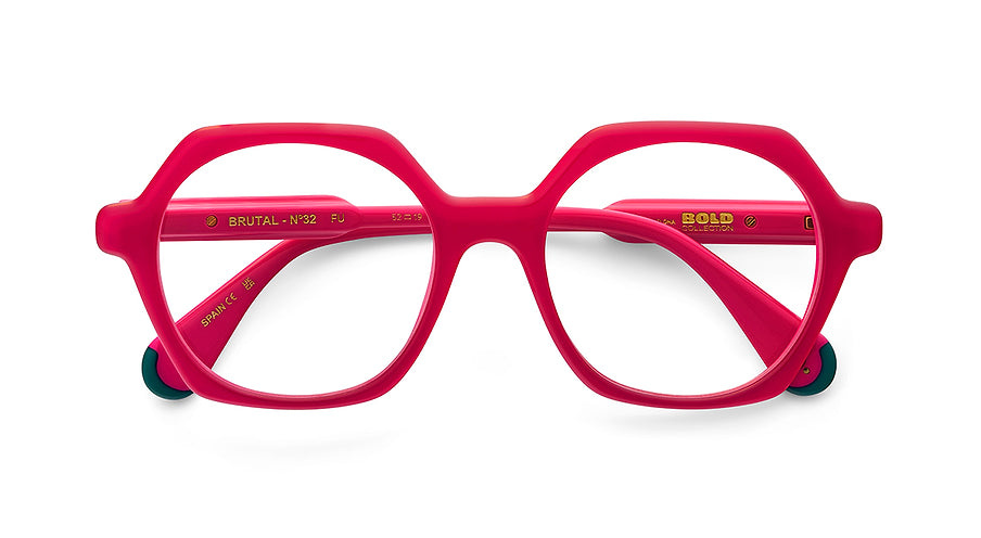 Óculos graduados etnia barcelona brutal no.32 fu rosa unisex tamanho 52mm - Vista de detalhe