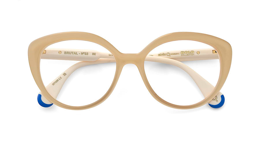 Óculos graduados etnia barcelona brutal no.33 be beige femenino tamanho 54mm - Vista de detalhe