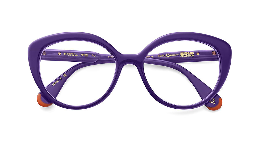 Óculos graduados etnia barcelona brutal no.33 pu morado femenino tamanho 54mm - Vista de detalhe