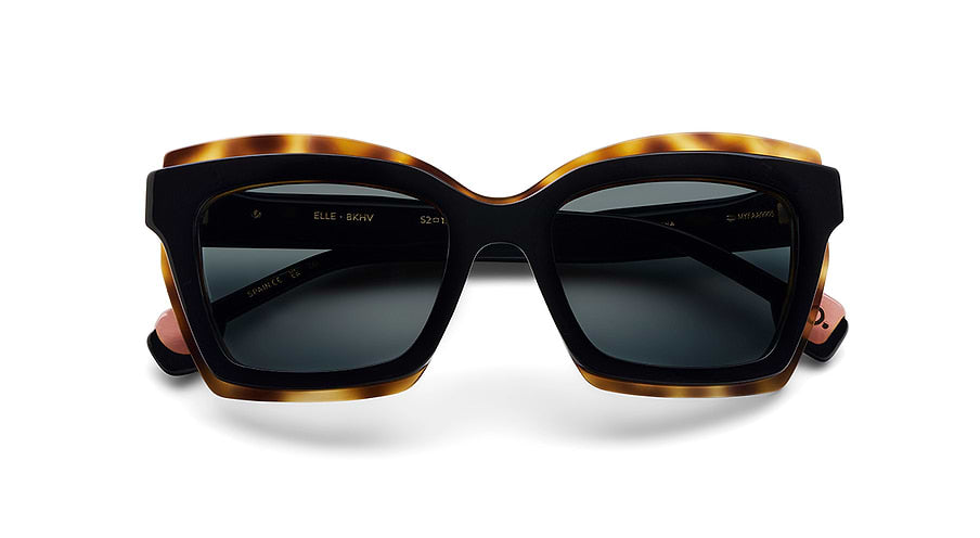 Óculos de sol etnia barcelona elle sun bkhv negro square femenino tamanho 52mm - Vista de detalhe