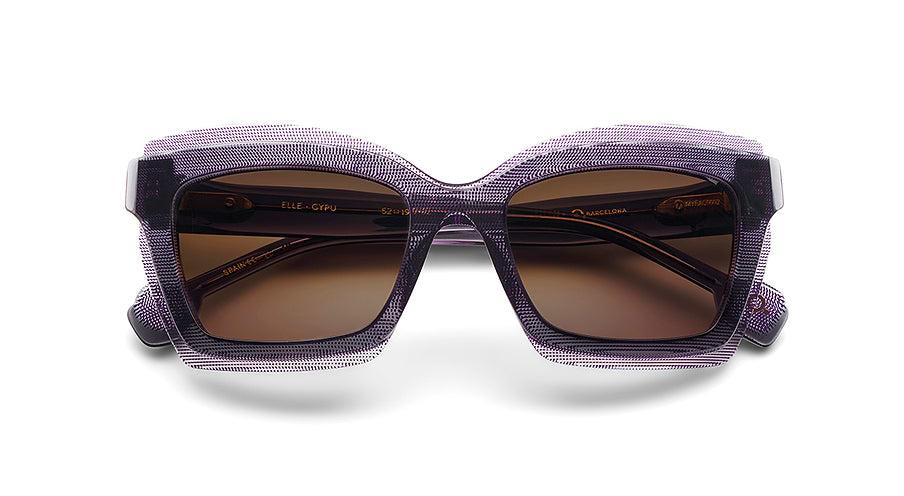 Óculos de sol etnia barcelona elle sun gypu gris square femenino tamanho 52mm - Vista de detalhe