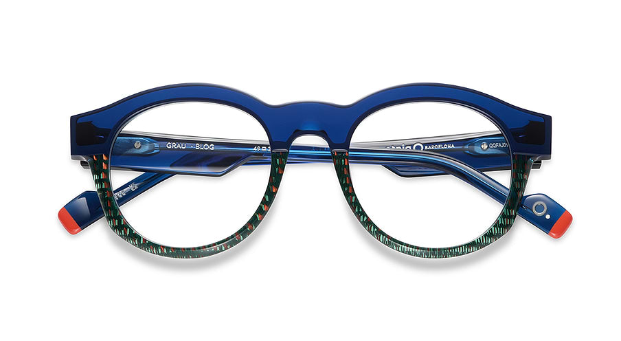 Prescription glasses etnia barcelona grau blog azul masculino size 49mm - Detailed view