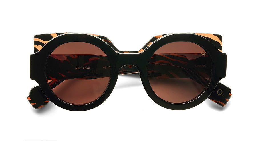 Óculos de sol etnia barcelona izzi sun bkze negro pantos femenino tamanho 48mm - Vista de detalhe