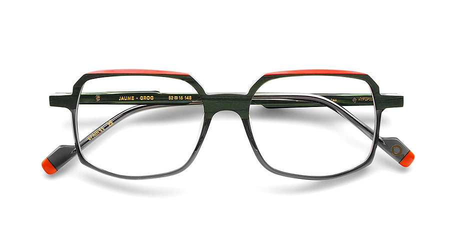 Óculos graduados etnia barcelona jaume grog verde masculino tamanho 52mm - Vista de detalhe