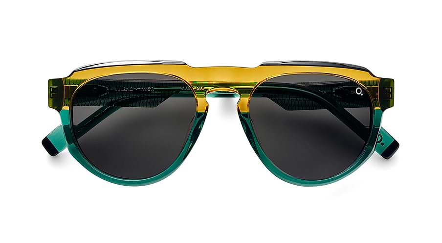 Óculos de sol etnia barcelona jinbao sun ywgr amarillo masculino tamanho 54mm - Vista de detalhe
