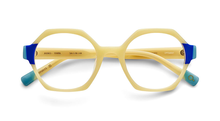 Óculos graduados etnia barcelona juno ywbl amarillo femenino tamanho 50mm - Vista de detalhe