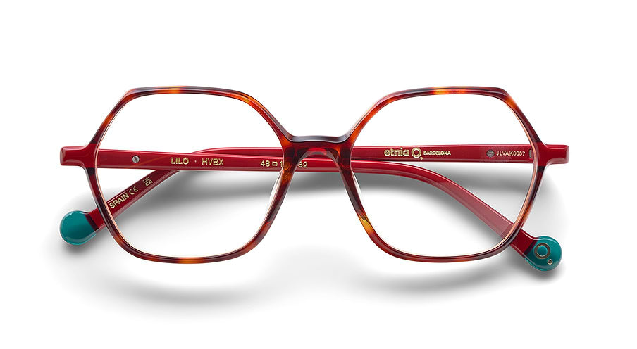Óculos graduados etnia barcelona lilo hvbx havana femenino tamanho 48mm - Vista de detalhe