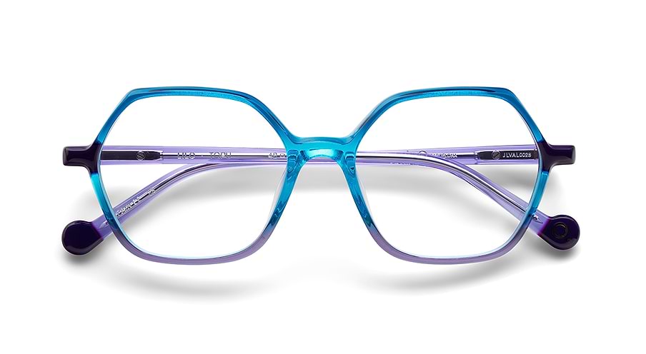 Óculos graduados etnia barcelona lilo tqpu azul femenino tamanho 48mm - Vista de detalhe