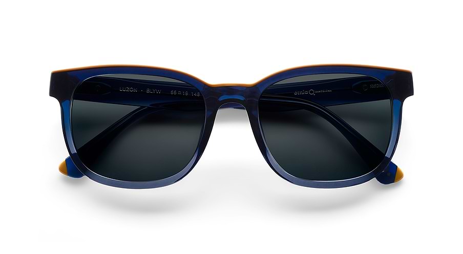 Óculos de sol etnia barcelona luzon sun blyw azul rectangular masculino tamanho 55mm - Vista de detalhe